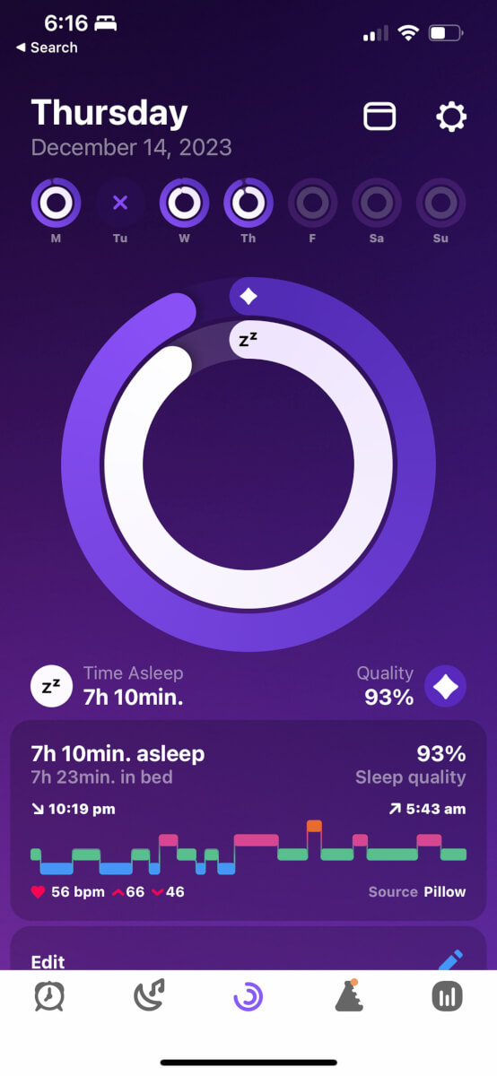 Guided Meditation for Deep Sleep and Anxiety, Results and proof of deep sleep the second night shared by participant after meditation